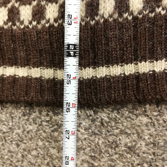 Vintage Edward Bryan Sweater Mens Medium Wool Fair Isle Brown Chunky 90s Grunge - Picture 10 of 10